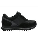 Waldläufer - Haiba - Sneakers - Zwart - Leer en Suède - Vetersluiting en Ritssluiting