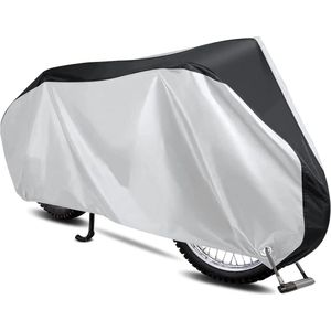 Motorhoes, outdoor, waterdicht, winterbestendig, voor fiets, motorfiets, garage, dekzeil, indoor, uv-bestendige afdekking voor motor, bromfiets, scooter, fiets, 200 x 70 x 110 cm