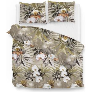 Zohome Valerie Dekbedovertrek - Tweepersoons - Katoen - 200x200-220cm - Groen