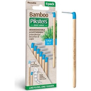 Bamboo Piksters Ragers Hoek Size 5 Large Blauw - 1 x 6 stuks