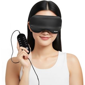 Verwarmd USB-elektrisch Oogmasker met Slimme Temperatuurregeling en Timer - Stoomkatoenen Masker voor Droge Ogen en Blefaritis