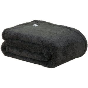DoubleDry - Teddy Fleece Deken - Antraciet - 130x170 cm