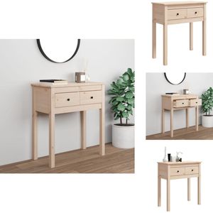 vidaXL Wandtafel - Wandtafels - Consoletafel - Houten Wandtafel - Wandtafel 70x35x75 cm massief grenenhout
