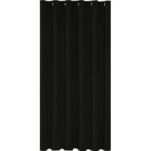 Gordijnen Verduisterend met Ringen, Zwart, Gordijnpaneel met Grommets voor Slaapkamer, Woonkamer, Kant en Klaar, 200x280 cm (B x H), 1 stuk