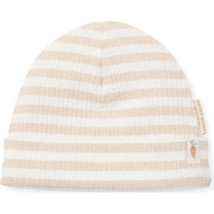 Little Dutch Stripe Sand/White - Baby - Jongens en Meisjes - Muts - Maat 44 / Maat 56 - Zand, Wit