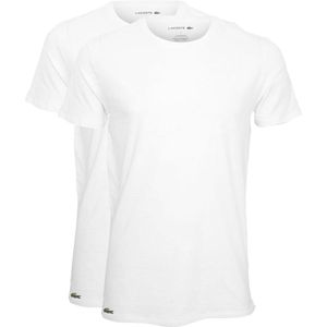 Lacoste heren stretch T-shirts (2-pack) - regular fit O-hals - wit - Maat: L