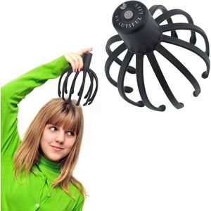 Hoofdmassager - Hoofdmasseur - Elektrisch Hoofdmassage Apparaat - Massage spin - Massage Apparaat - Scalp Massager - Diepe Ontspanning - Massageapparaten - Stimuleer Haargroei - Tegen Hoofdpijn - Verminder Stress en Vermoeidheid - Relax - zwart