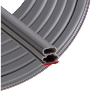 Zelfklevende deurafdichtingstape - 10 mm (b) x 10 mm (d) / 6 m (l) - raam afdichting geluidsdicht - water- en stofdicht - grijs