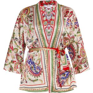 usha - Kimono - Patroon - Met Sjaalkraag - Brede Mouwen