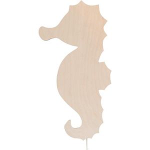 Houten wandlamp kinderkamer | Zeepaardje - blank | toddie.nl