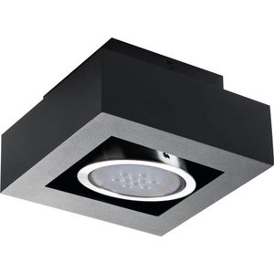 Kanlux S.A. - LED Plafondspot STOBI - GU10 AR111 - excl. LED spot - Zwart vierkant