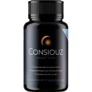 Consiouz Dreamcaps ® - Slaapsupplement - Beter slapen - Slaap - Supplementen - Magnesium - Melatonine - 100% natuurlijk