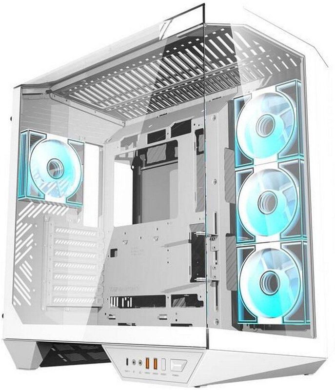 Darkflash - DY470 - Computerkast - Wit - Inclusief 4 Fans