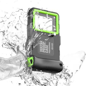 Waterdichte Telefoonhoes Universele Smartphone Duiken Cover - Zwemmen Snorkelen Onderwater - iPhone 14 Pro Max 13 11 Samsung S23 Ultra S22 S9 Huawei Google OnePlus Xiaomi Motorola - Zwart/ Groen
