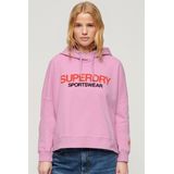 Superdry - W2012064A - Sweatshirt - Roze - Katoen - Lange Mouwen