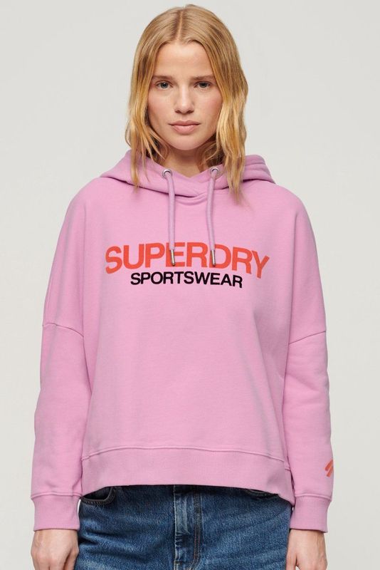 Superdry - W2012064A - Sweatshirt - Roze - Katoen - Lange Mouwen