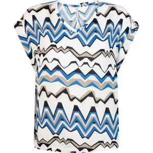 Zoso T-shirt Liselot 242 1010/6000 Strong Blue/multi Dames Maat - S
