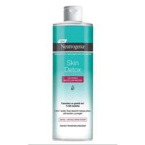 Neutrogena Skin Detox 3-In-1 Micellair Water - Verwijdert make-up - zelfs waterproof mascara - Zuivert & Verzacht de huid - 400 ml = tot 400 Gebruik - Dermatologisch getest - Alle huidtypen