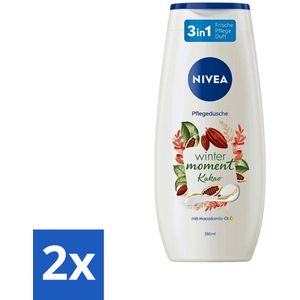 2 x Nivea - Douchegel - Winter Moment Cacao - 250 ml - Douchegel - NIVEA - Winter Moment - Cacao - Verzorgende