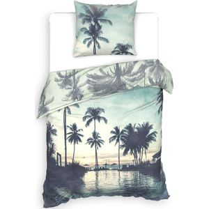 Heckettlane Aurora Dekbedovertrek - Eenpersoons - Bamboe - 140x200-220cm - Blauw