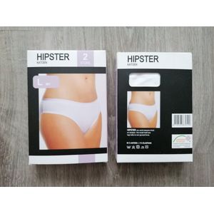 Dames Hipster - 3x2-pack - Wit - Maat S