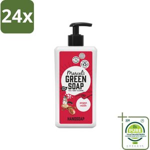 Marcel's Green Soap - Handzeep Argan & Oudh - Plantaardig & duurzaam - 500 ml - Voordeelverpakking - 24 stuks - Handzeep - Argan