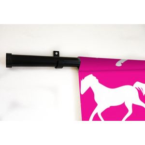 Wandkleed - Wanddoek - Paarden - Roze - Wit - Meisjes - Kinderen - Meiden - 90x135 cm - Wandtapijt
