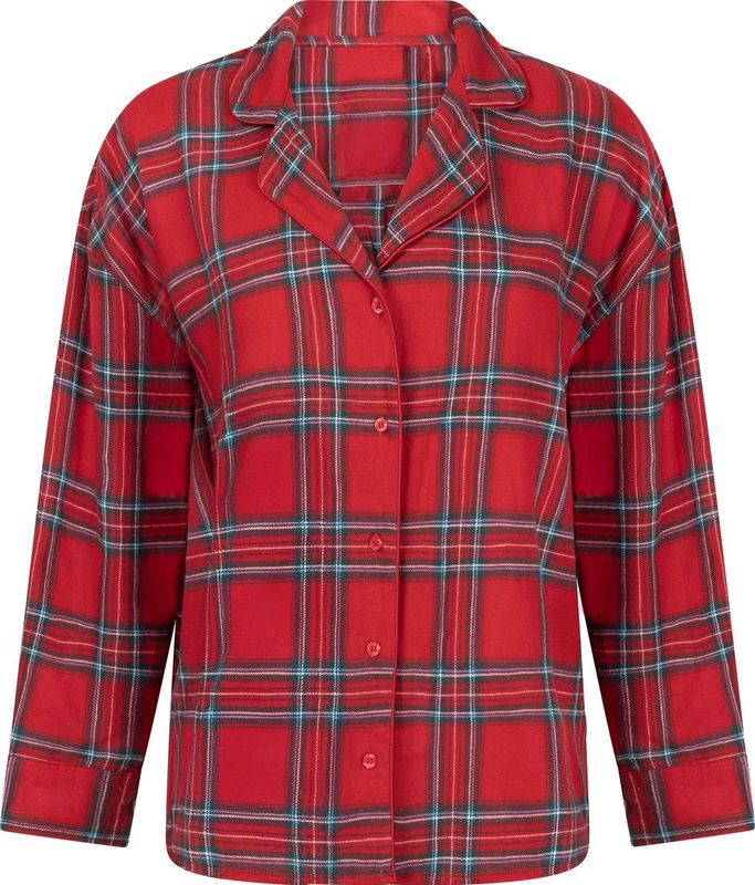 Hunkemöller Pyjamatop Flannel Rood XS
