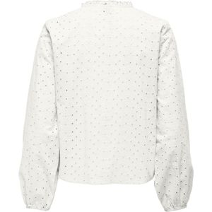 Only Onlalfie Nice Emb Ls Shirt Cloud Dancer WIT S