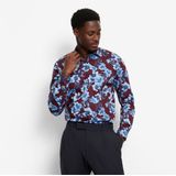 OLYMP Level Five Overhemd, body fit, New York Kent, Bordeauxrood