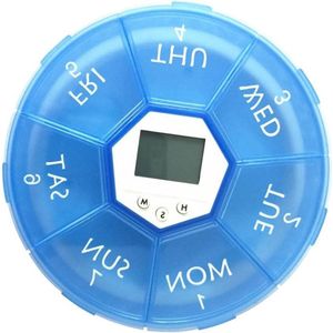 7-Daagse Automatische Pillendispenser met Timer en Herinnering - Blauw