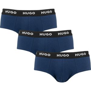 HUGO hipster briefs (3-pack) - heren slips - blauw - Maat: M