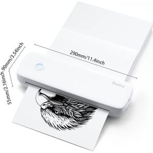 Collox Draadloze printer - Alles-in-een printer - Thermisch - USB verbinding voor computer - Met app - Geschikt voor verschillende soorten papierformaten - Wit