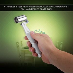 Vlakke hand-verfroller - roestvrij stalen platte drukplaat - 40 mm breed .