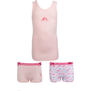 Ondergoed set - Rainbow Cat, Friends - meisjes - Kinder - Peuter/Kleuter-Tiener -Roze- maat 140/146