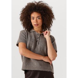 My Essential Wardrobe - Palomamw Knit Polo SS - Trui - Grijs