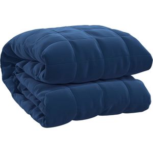 vidaXL Verzwaringsdeken 135x200 cm - 6 kg - Blauw Slaapdeken - Verzwaringsdeken - Weighted Blanket - Comfortabele Deken - Drukkend Kussen