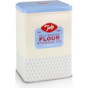 Bewaarblik Self-Raising Flour, 1950's, Blauw/Créme - Tala
