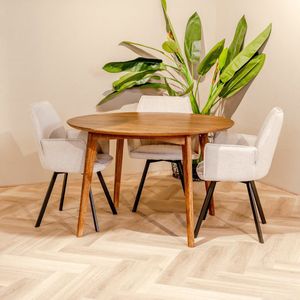 Eettafel Elias Rond | Naturel Mangohout