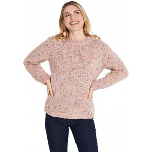 Warme trui met ronde hals van wol en mohair