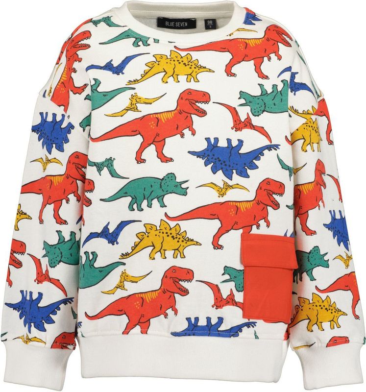 Blue Seven - Sweatshirt - Offwhite - Regular Fit - Lange Mouwen - 100% Katoen