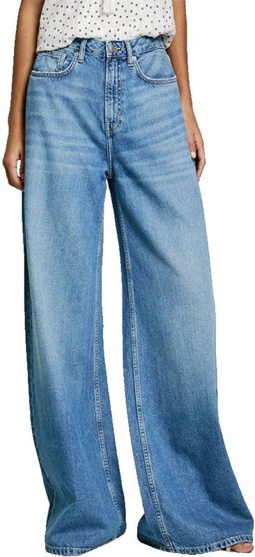 Pepe Jeansvoor vrouwen. PL205015 Jeans met wijde pijpen Mw Vintage blauw (24/34), Casual, Katoen, Denim, Duurzaam