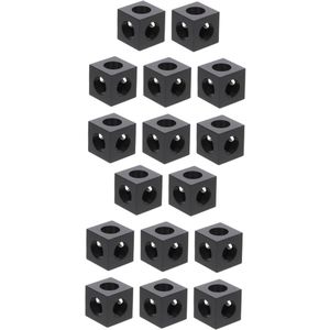 8 stuks aluminium extrusiebevestigingen hoekverbinding aluminium extrusiefittingen zwart