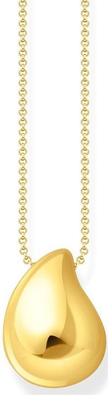 Organic - Drop-Shaped Ketting - Goud - Recycled Zilver - 18-Karaat Verguld