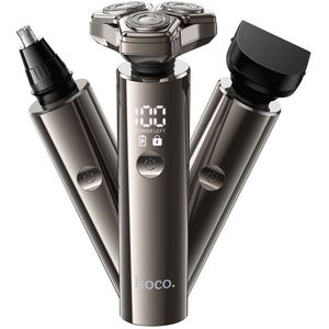 Hoco 3-in-1 Scheerapparaat - Waterbestendig (IPX6) - Trimmer - Neushaartrimmer