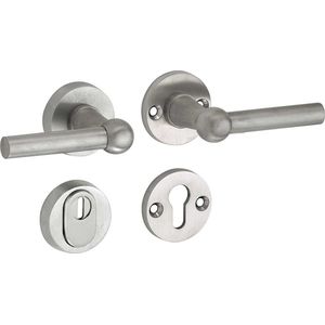 SKG3 kruk/kruk op rozet rechts Chemin de fer/Elegant m/ KTB mat nikkel / mat nikkel PVD