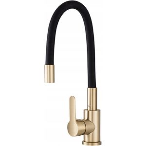 Keukenmengkraan FLEX 2000 Plus Geborsteld Goud met Flexibele Uitloop