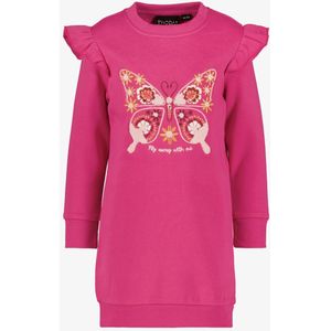 TwoDay meisjes sweatjurk met vlinder roze - Maat 92