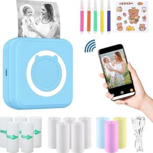 Zylo® Fotoprinter voor Smartphone - Fotoprinter - Polaroid Printer Smartphone - Blauw - 3x9x10cm