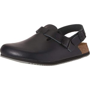 Professionele Tokio Klompen voor Volwassenen - Uniseks, Leer, Zwart, Maat 42 & 43